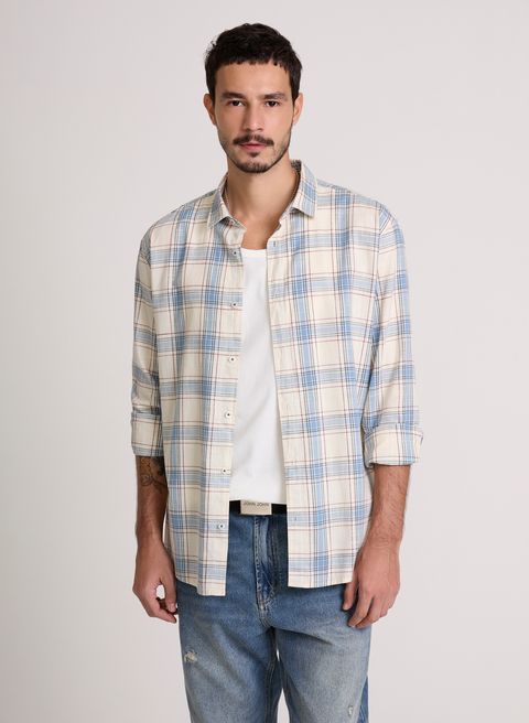 Camisa Relaxed Fit Preppy Plaid John John Masculina — John John