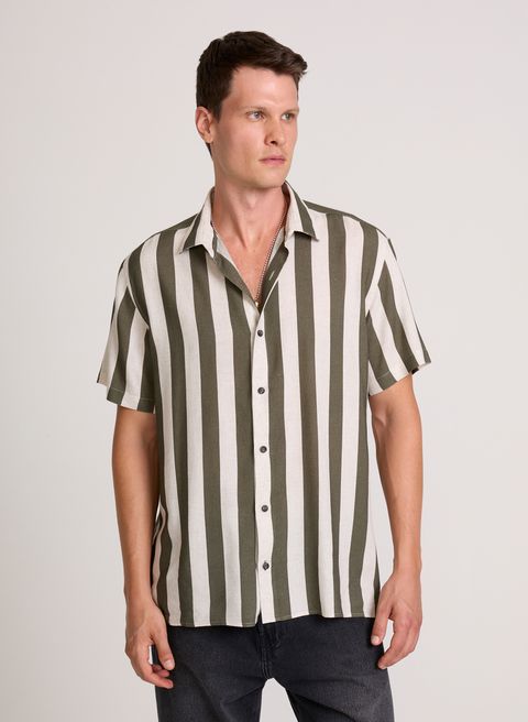 Camisa Relaxed Fit Bold Stripes John John Masculina — John John