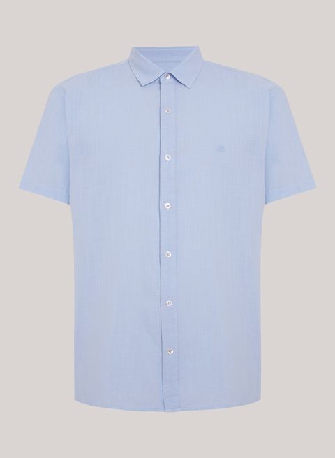 Camisa Relaxed Fit Cotton Blue John John Masculina — John John