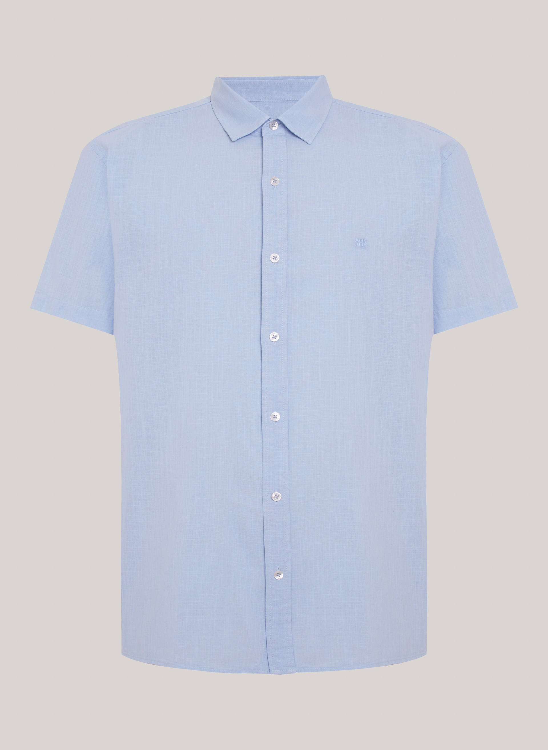 Camisa Relaxed Fit Cotton Blue John John Masculina — John John