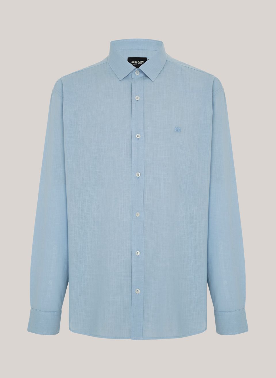 Camisa Relaxed Fit Cotton Blue John John Masculina