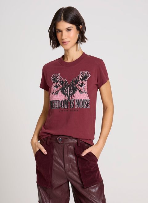 Camiseta Justa Freedom Is Noise John John Feminina — John John