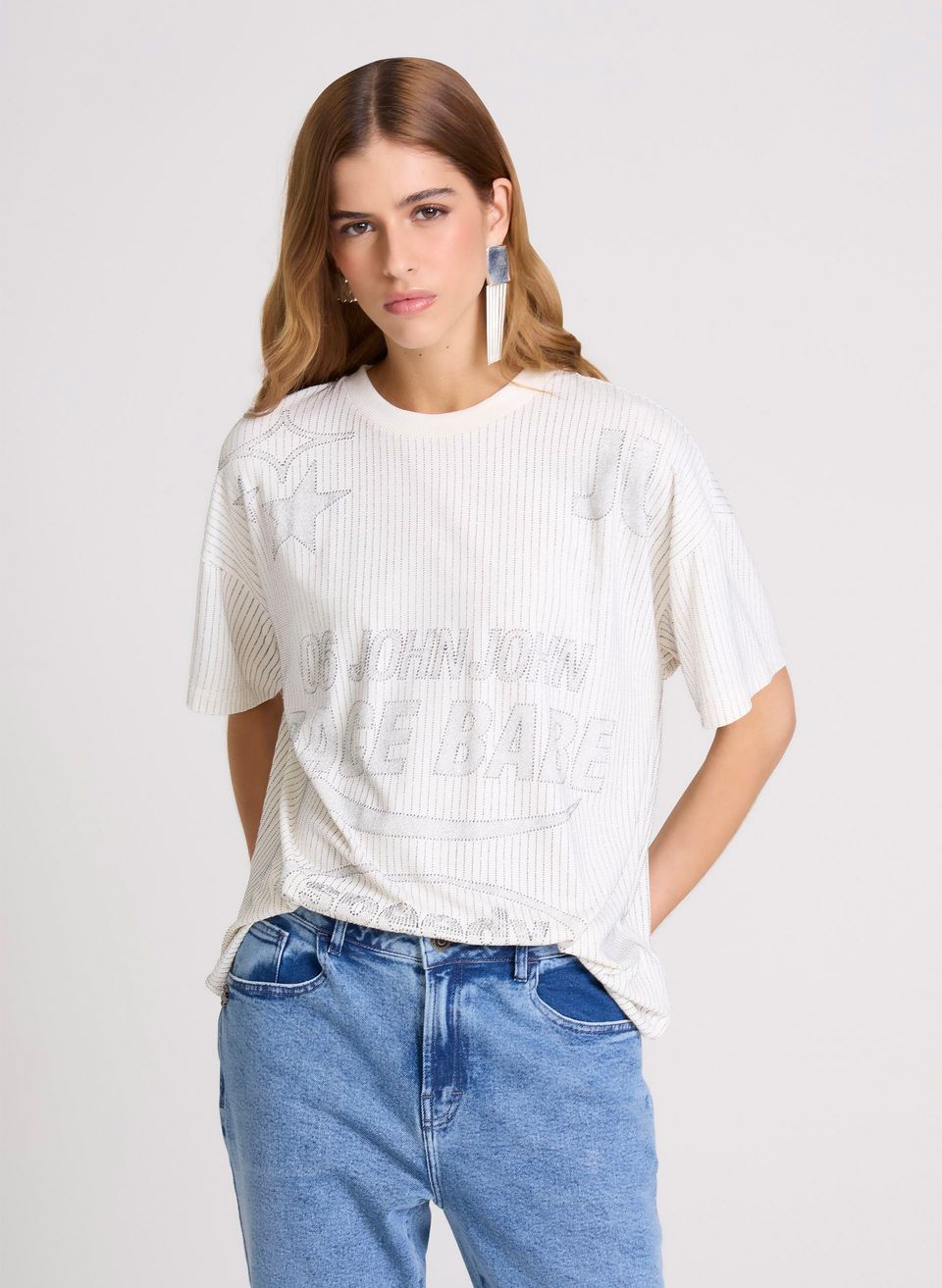 Camiseta Ampla Race Babe John John Feminina