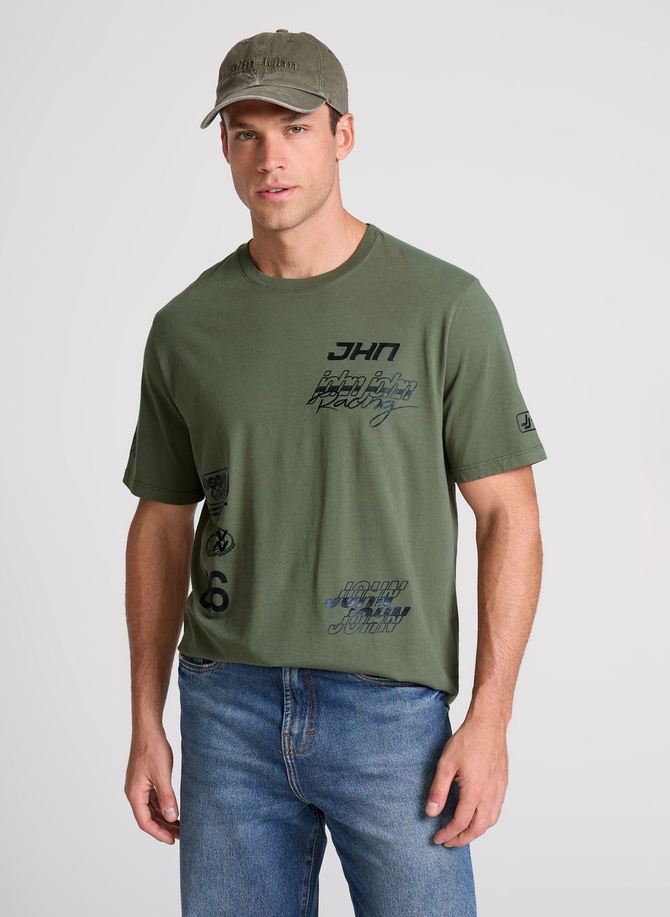 Camiseta Relaxed Fit Camp John John Masculina